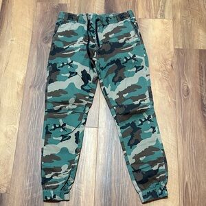 EMPYRE Camo Jogger Pants mens small draw string elastic waist